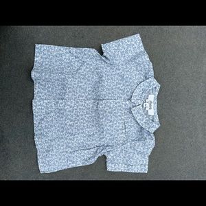 Bonpoint Boys Blue and White Cotton Shirt